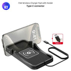 15W Fast Car Wireless Charger Anti-skid Silicone Charging Pad For Samsung HUAWEI iPhone Charging Mat for Smartphone Car Styling