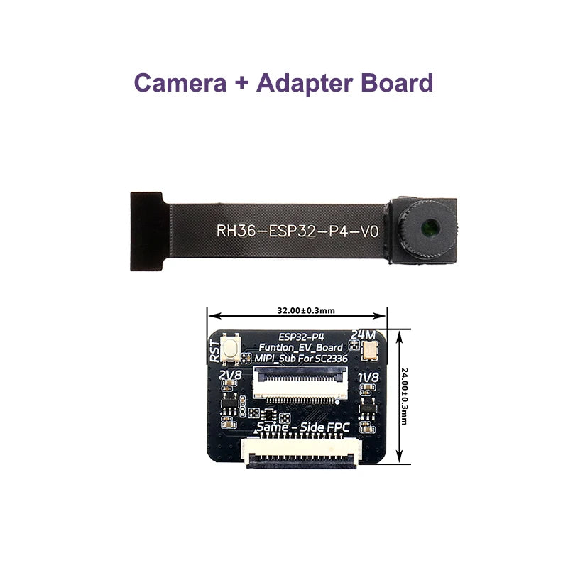 ESP32-P4 Camera Adapter Board 24Pin FPC Breakout Module MIPI CSI Interface Development Board for Vision Sensor DIY Embedded HMI