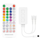 Wholesale SP611E DC5V-24V WS2812B WS2811 Bluetooth Music LED Strip Controller IR38 Keys Remote APP For Addressable LED Lighting