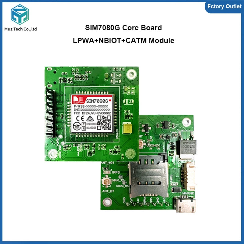 SIM7080G Development Core Board Multi-Band LPWA NBIOT CATM Module Wireless Breakout Kit with Antenna for M2M Application