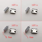 15Models/Box Type C USB-C JACK Charging Dock Connectors Mix 6Pin and 16Pin Type-C Female SMD DIP PCB Soldering DIY Repair Socket