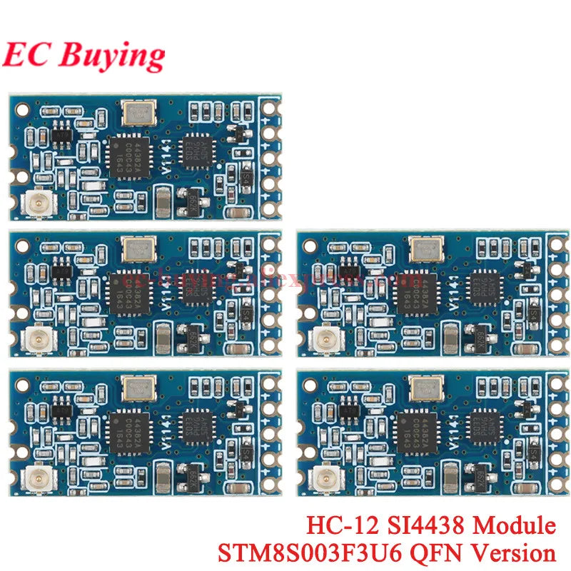 20Pcs/1pc HC-12 433Mhz SI4438 SI4463 Wireless Serial Port Module 1000m UART 3.3V/5V TTL Level With Antenna Bluetooth-compatible