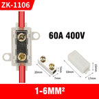 High Power Branch Terminal Quick Wire Connector Terminal Block 400V Electrical Cable Junction Box ZK-306 T-Type Wiring Terminal