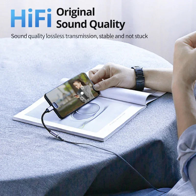 USB Type C To 3.5 Jack Earphone Adapter USB-C 3 5mm Audio Cable Converter For IPhone 15 15 Pro MAX Samsung Galaxy Huawei Xiaomi