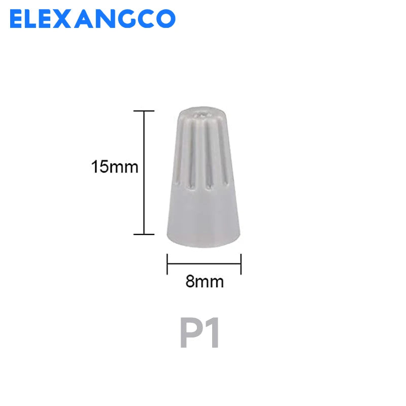 50/100Pcs P1 P2 P3 P4 P6 Colorful Electrical Wire Connectors Screw Terminals With Spring Insert Twist Nuts Caps Connection