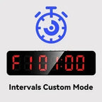 Gym Timer with Remote 12''x 3.5''Ultra-Clear Interval Timer with LED Countdown/Up Wall Clock Power Fitness Timer Stopwatch