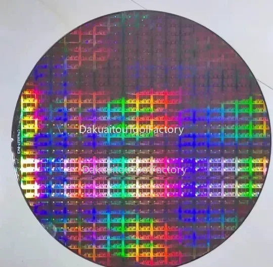12 Inch CPU Wafer Silicon Science Technology Pendulum Piece Birthday Gift Photoetching Circuit Chip Semiconductor Silicon Wafer