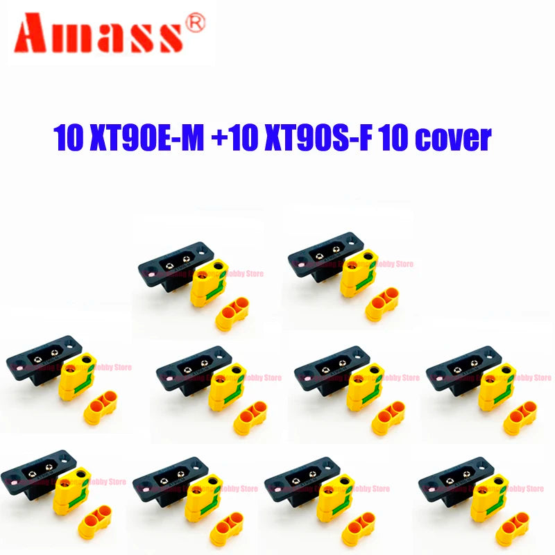 RC Model Amass XT90E-M Gold-plated Connector XT90 Male Plug XT90S Female Battery Connection for ESC Motor Aircraft Drone