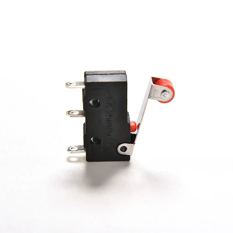 10Pcs Micro Roller Lever Arm Open Close Limit Switch KW12-3 PCB Micro Switch‘