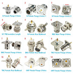 1PCS L16 N/Q9 BNC/TNC/UHF Flange Connector Male Plug/Female Jack 4-Holes Flange Panel Chassis Mount Coaxial Solder Nickel Plated
