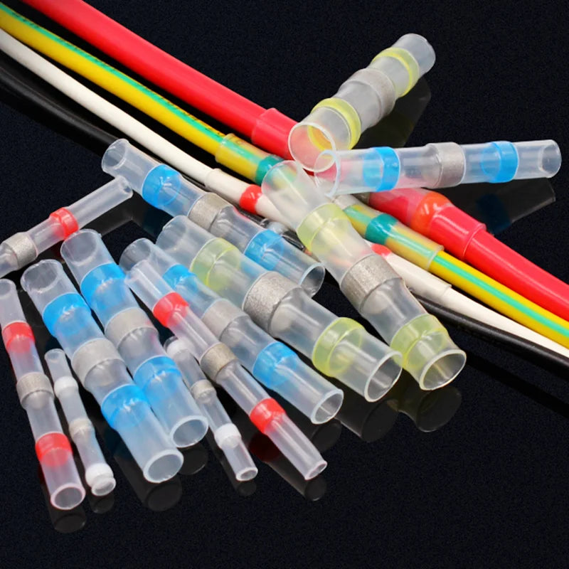 Heat Shrink Butt Connectors Waterproof Solder Seal Insulated Ring Wire Terminal Electrical Cable Splice Auto Marine Wiring Repai
