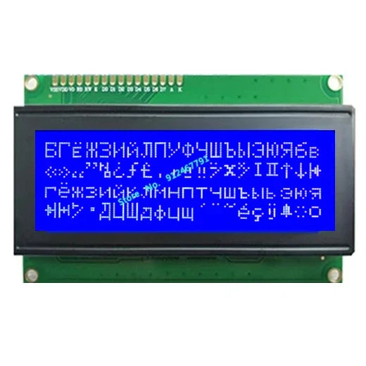 5V LCD Board 2004 20X4 Display Blue Yellow Screen LCD2004+I2C Board English Russian Cyrillic Font For 3D Printer IIC I2C Adpater