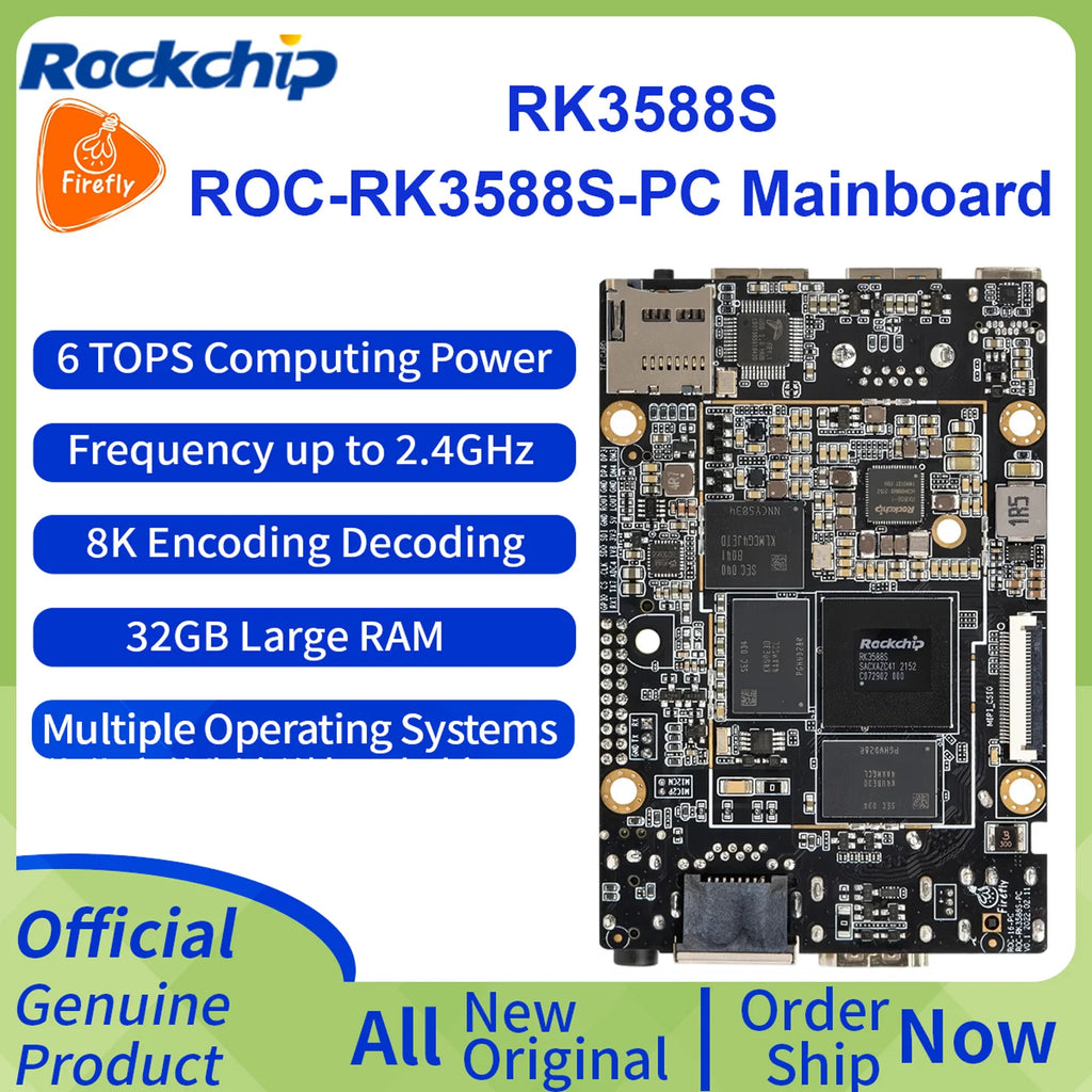 Firefly ROC-RK3588S-PC ARM Single Board Computer 8-Core 64-Bit CPU Rockchip SoC RK3588S
