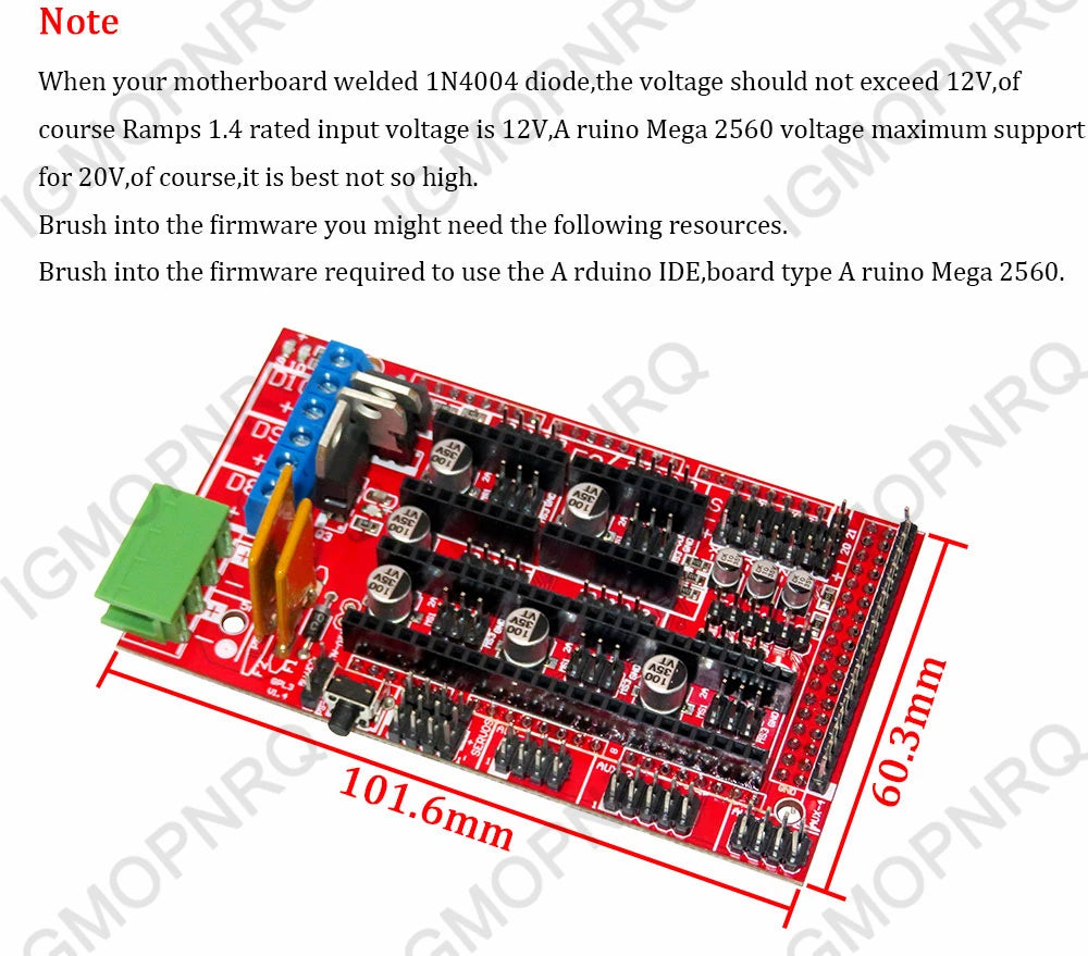Mega 2560 R3 CH340+1pcs RAMPS 1.4 Controller+5pcs A4988/DRV8825 Stepper Driver Module+1pcs 2004 controller for 3D Printer kit