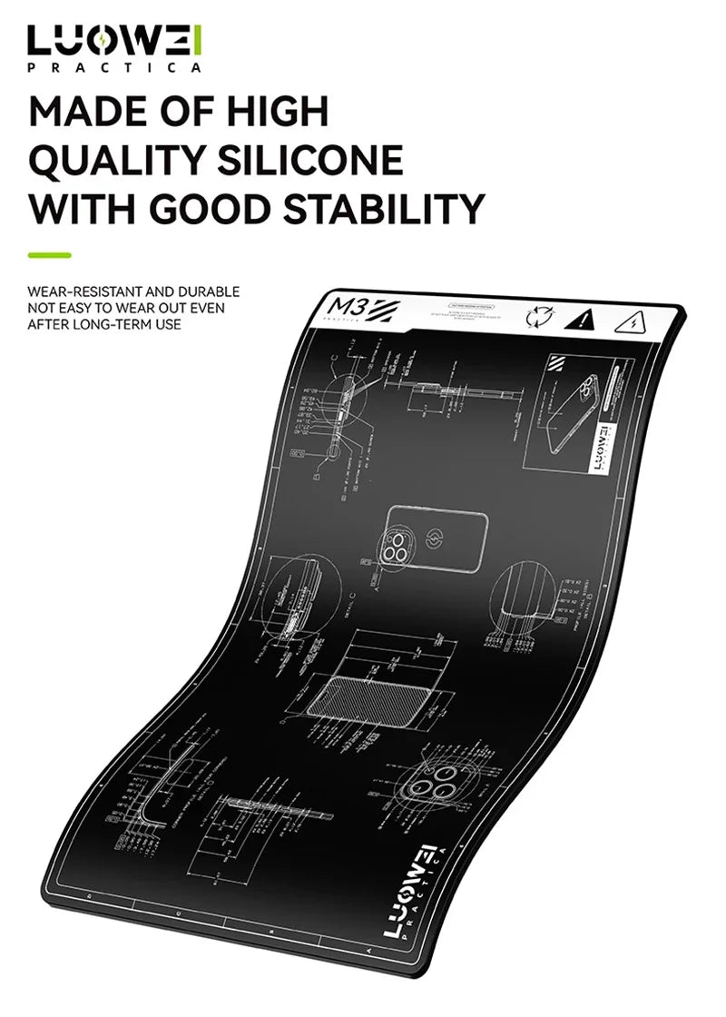 S-160 TE-509/502/508/610 LW-M3/M4 Soldering Mat ESD Antistatic 500 ° Heat Resistant Insulation Work Mat Silicone Repair Pad