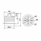 2PCS E40 To E27 Light Socket Adapter Mogual To Medium Edison Screw Halogen High Temp PBT LED Bulb Base Lamp Holder Converter