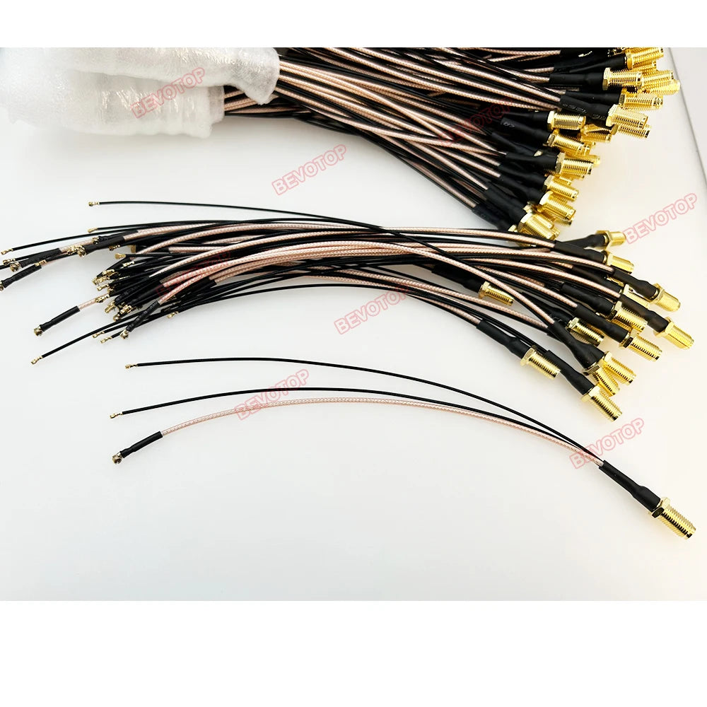 10PCS/LOT DIY SMA to IPX Splitter SMA Female to 1xMini MS156 +2x MHF4 RF4 Female RG178 RF1.13 Cable Antenna Jumper Pigtail