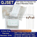 1000pcs 1/8W 1/6W Carbon Film Resistor 5% 0.125W 1K 4.7K 10K 22K 47K 100k 200k 220k 510k 470K 1M Ohm 10 100 200 220 330 470 Ohms