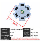 10-100pcs 1W 3W LED Beads 3535 SMD 3W Chip Deep Red Green Royal Blue UV 395nm 410nm 365nm IR 730nm 850nm 940nm Amber 595nm Lamp