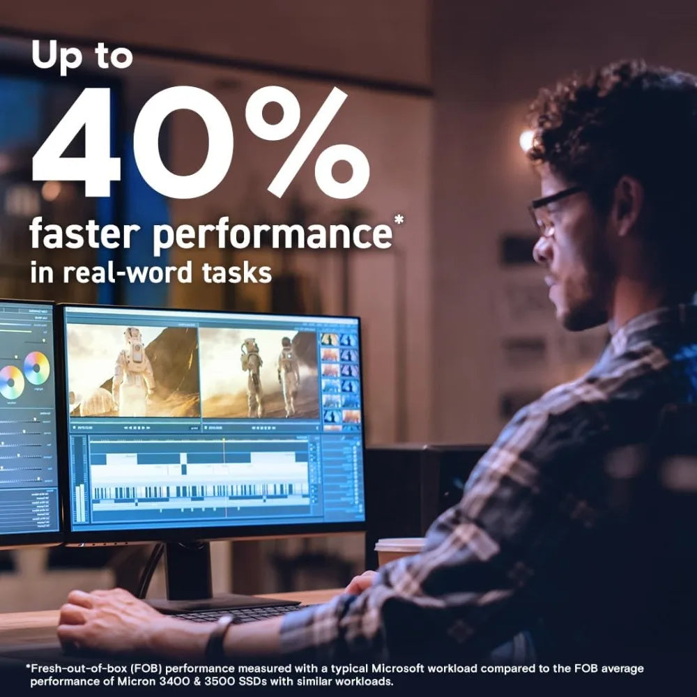 PCIe Gen5 NVMe SSD 2TB 14500MB/s TLC NAND for Gaming Storage Intel Ryzen Adobe CC-Hot Sale.