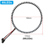 DC5V 12V WS2812B SK6812 Luces Led Ring Smart 5050 RGB BuiIt-in IC 3Pin Individually Addressable Pixel Round Modules Light