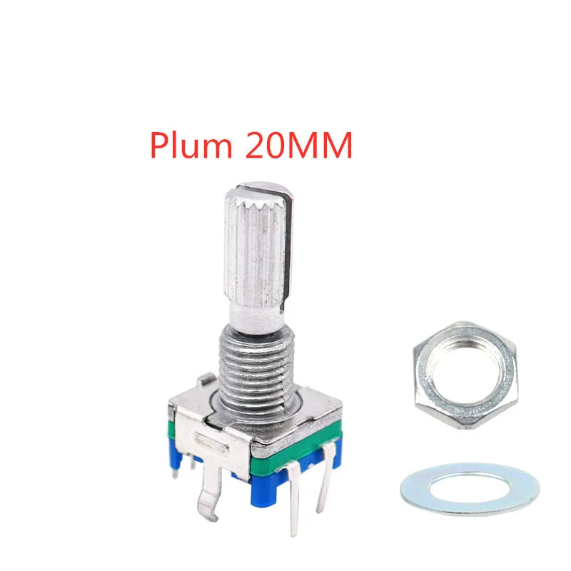 2/5/10PCS/Lot 20 Position 360 Degree Rotary Encoder EC11 Push Button 5Pin Handle Long 15/20MM With A Built In Push Button Switch