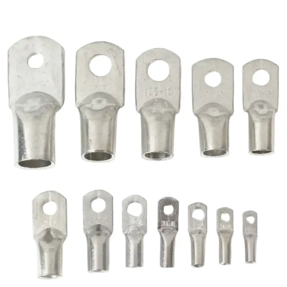 5Pcs JG Series Tinned Copper Cable Lug 14-2AWG 6/10/16/25mm2 Battery Cable Terminal Tinned Copper M6/M8/M10/M12