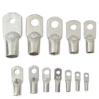 5Pcs JG Series Tinned Copper Cable Lug 14-2AWG 6/10/16/25mm2 Battery Cable Terminal Tinned Copper M6/M8/M10/M12