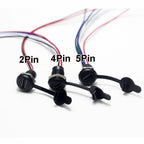 1PCS 2/4/5Pin USB-C Connector Type-C Waterproof with PH 2.0 Nut Locking Panel Mounting TPC Waterproof Fast Charging Jack Port