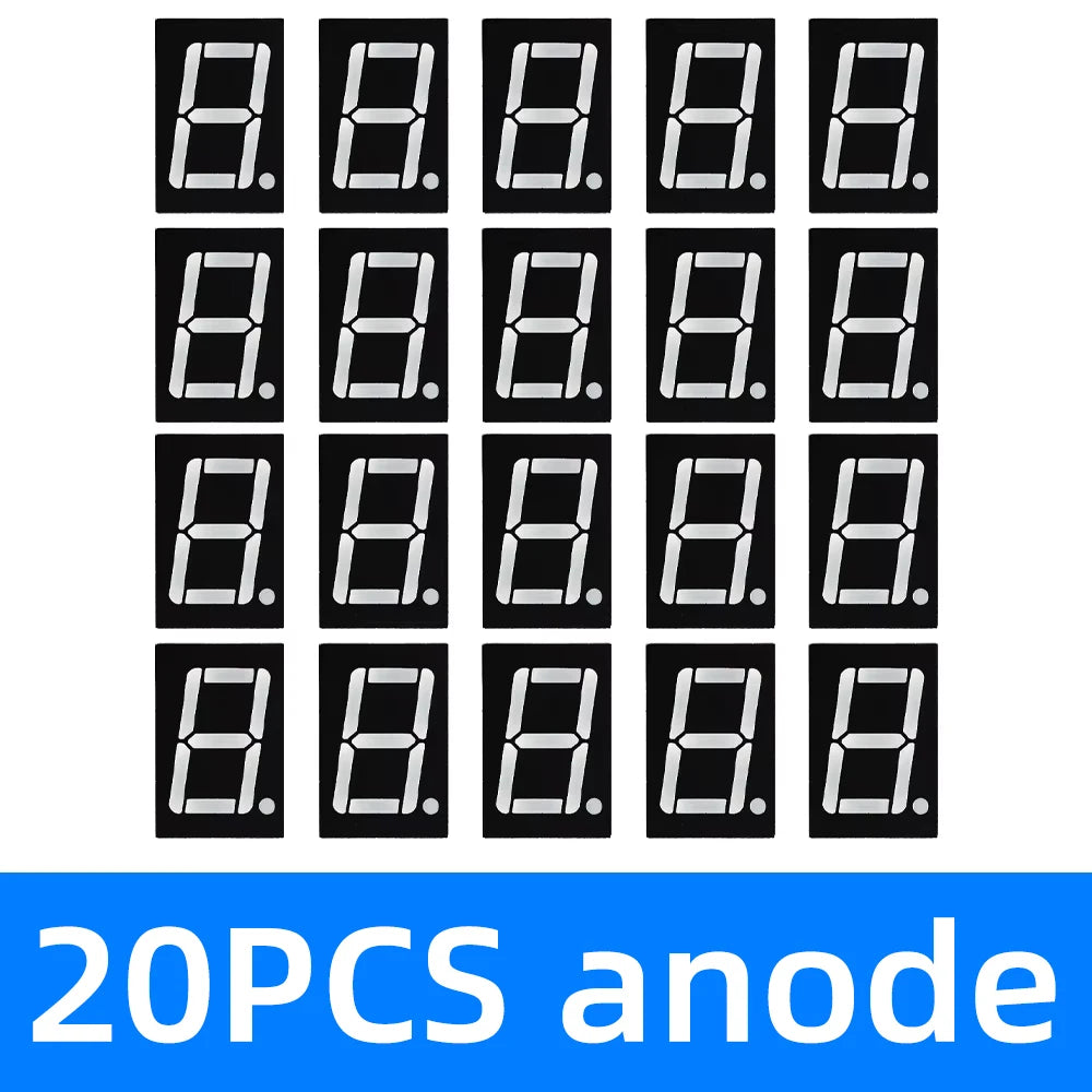 0.56 inch 1bit Common Cathode Digital Tube Red LED Digit Display 7 Segment 0.5inch 0.5 0.56 inch 0.56'' 0.56in