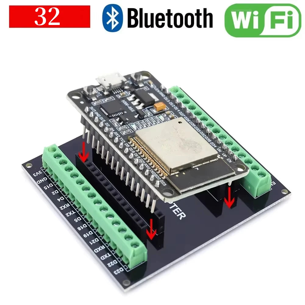 32S Expansion Board CP2102 NodeMCU-32S Lua 30pin/38Pin Module GPIO E32 WiFi Bluetooth Low Power Module