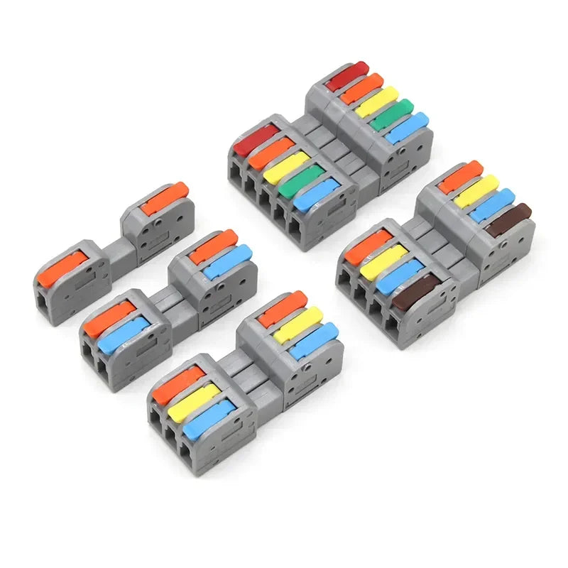 1~100pcs Docking Mini Quick Wire Connector Universal Compact Electrical Wiring Connectors Push-in Butt Conductor Terminal Block