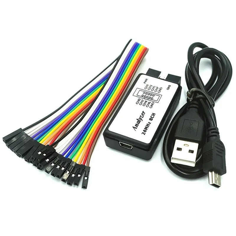 USB Logic Analyzer - 8-Channel 24MHz Sampling for ARM, FPGA & MCU Debugging