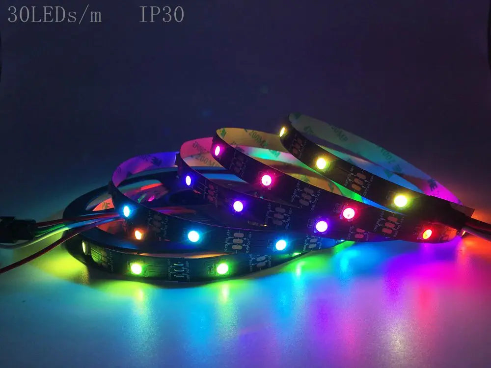 DC5V SK6812 RGBW(Similar WS2812B) 4 In 1 Led Strip 30/60/144 Leds/m Individual Addressable Led Light Black /White PCB IP30/65/67