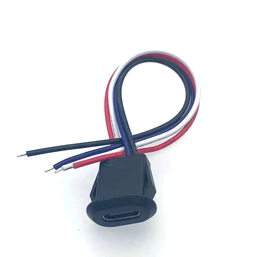 USB-C 2pin 4pin 5pin High Current Charging Socket With Data TYPE-C Female Type C PH2.0 Waterproof Female Connector Jack