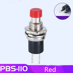 6PCS PBS-110 7MM Momentary Push Button Switch Press The Reset Switch Momentary ON OFF Push Button Micro Switch Normally Open