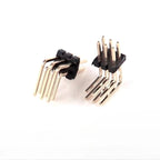 10pcs 1.27mm Pitch Dual Row Bent Right Angle 90 Degree 2*2/3/4/5/6/7/8-50P Dual Row Male Pin Header PCB Board Connector