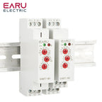 EARU 1Pcs 16A Multifunction Type 0.1 Second -10 Days Timer Relay With 10 Function Choices AC DC 12V-240V Time Relay Din Rail