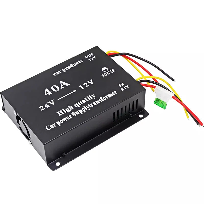 24V to 12V Step-Down Converter High-Power Truck Image Modification Navigation Vehicle Transformer Power Supply