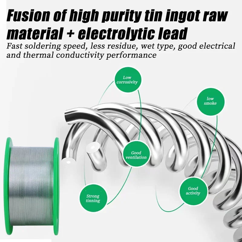 30-250g Rosin Core Tin Solder Wire Electronic Soldering Wire Multipurpose Welding Wire Flux Iron Wire Reel Household Tool