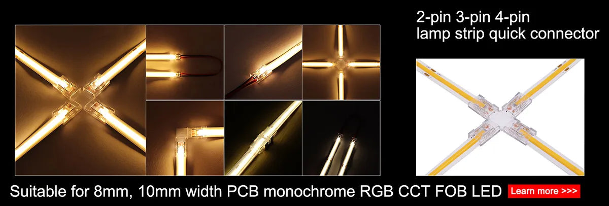 FOB COB LED Strip 12V 24V DC RA90 Flexible High Bright Tape LED 3mm 5mm 8mm 10mm Light Bar Ice Blue White Red Green Pink Yellow