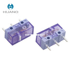 10Pcs New HUANO Mouse Switch Button Yellow Green Purple Transparent White Dot- 90M 100M 120 Million Click Lifespan