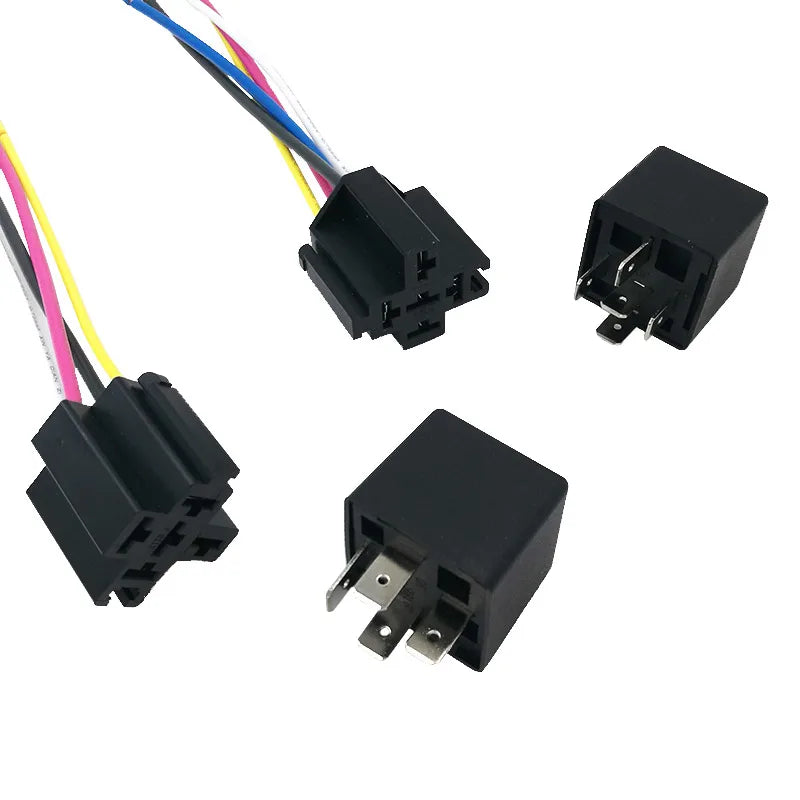 JD2912 4 Pin 5 Pin 40A DC 12V 24V 36V 48V Auto Car Relay with Mounting Hole Coil Power 1.8W Automobile Control Device with Line