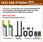 DX-LR32 SX1262 LoRa UART Module AT Command 5KM Range 432-533/850-949MHz No Programming Needed CE FCC Arduino