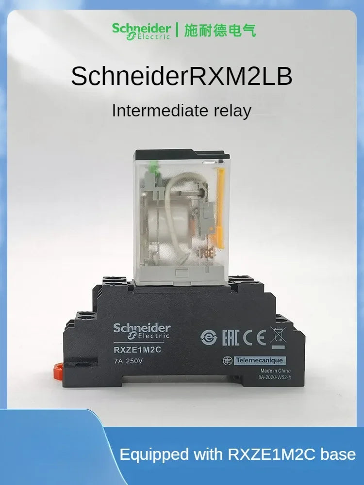 Schneider RXM2LB2BD Intermediate Relay DC24V AC Contactor 8 Feet and 14 Feet RXM4LB2P7 230VAC