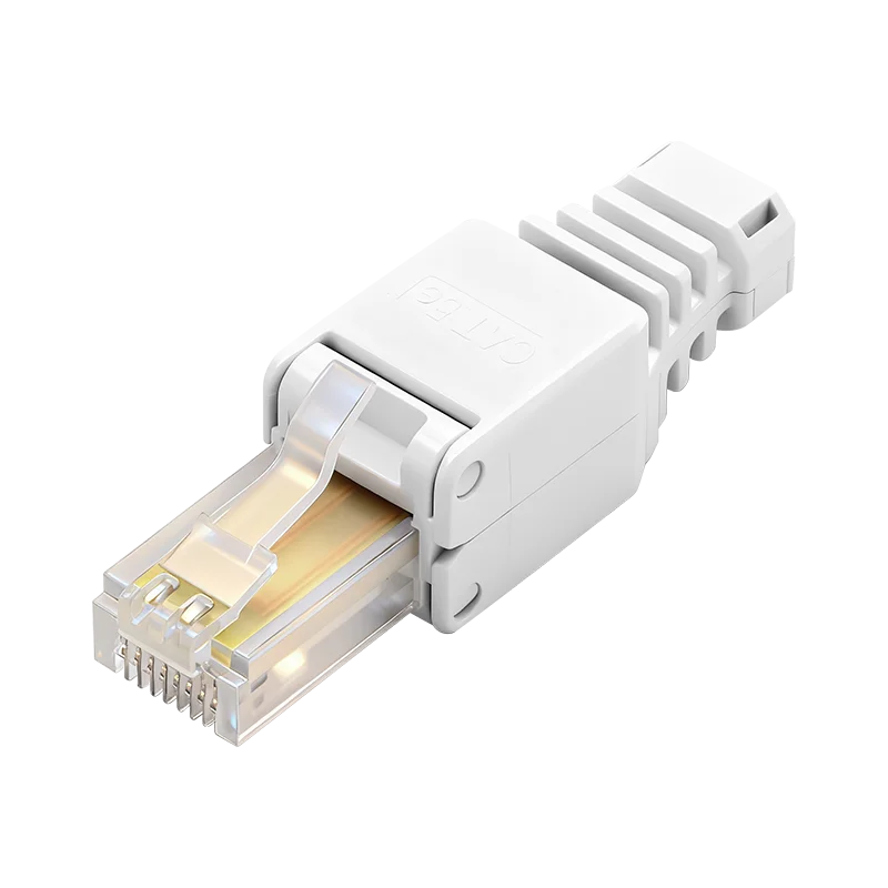 BYXGD Toolless RJ45 Connectors 100Mbps 1000Mbps 10Gbps Tool Free Reusable Cat5e Cat6a Cat7 Metal Plug Ethernet Plug Shielding