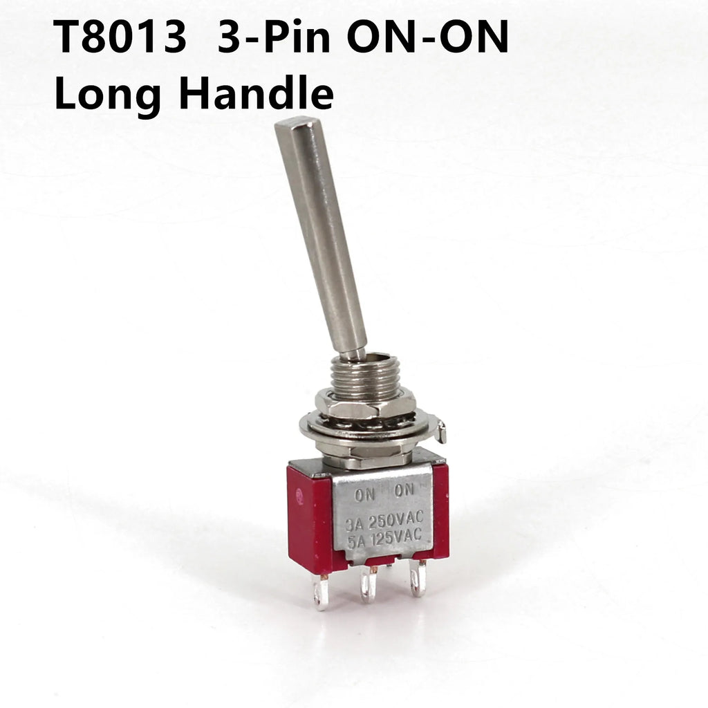 Salecom T80-T U/U2 Series Flat Handle Remote Control Mini Toggle Switch 6.35mm Panel Mount 5A/125VAC