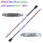 DC5-24V SP002E Mini LED Controller 3Pin/4Pin Addressable for WS2813 WS2815 RGBIC LED Strip Light 2048 Pixels