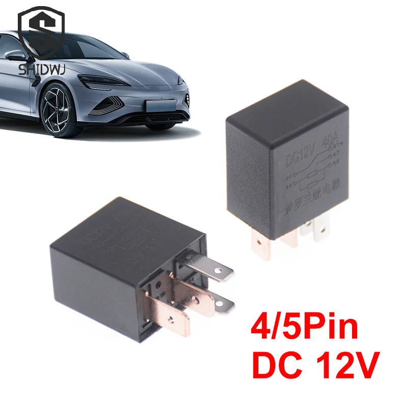DC 12V/24V 40A Rated Current 1NO 1NC SPDT 4Pin/5Pin Car Relays Socket Automotive Alarm Relay & Wire 40 Amp Auto Accessories