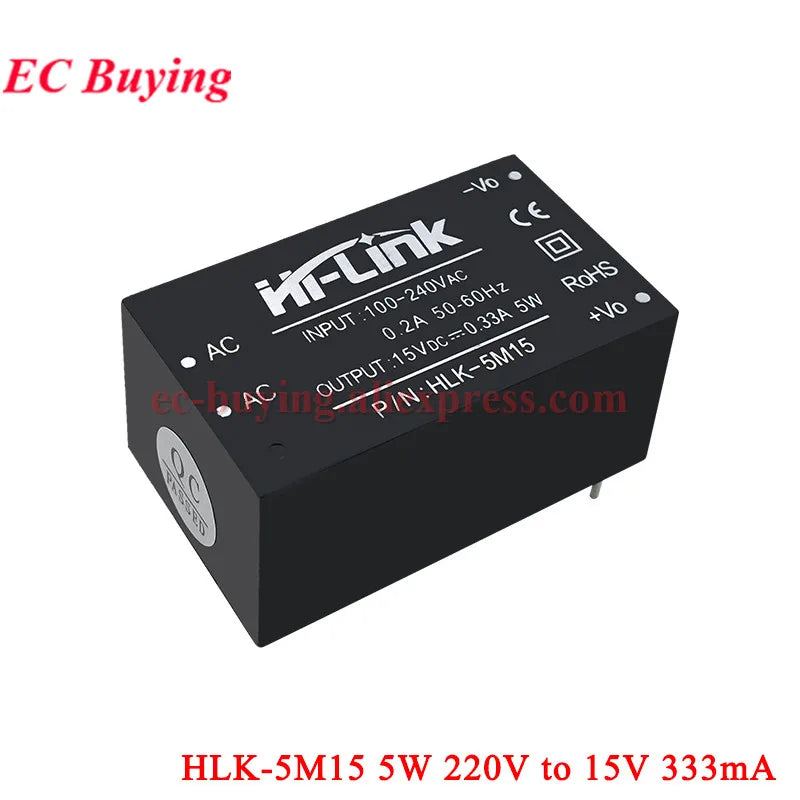 1Pc-2Pcs 5W 220V to 5V/3.3V/9V/12V/15V/24V AC DC Mini Power Supply Module Board Hi-Link HLK-5M03 5M05 5M09 5M12 5M15 5M24 5M05B